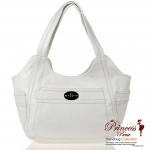 Designer inspired Faux Leather Handbag w/ Twist Lock Pocket in Front